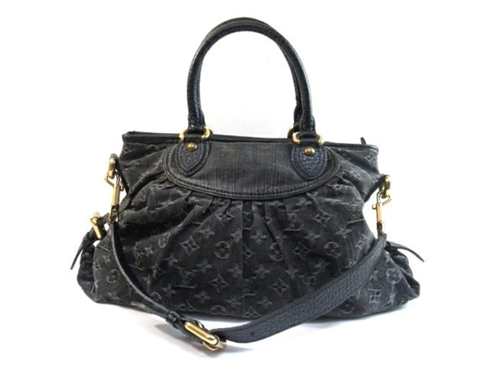 LOUIS VUITTON Neo Cabby Shoulder Bag Monogram Denim Noir Black